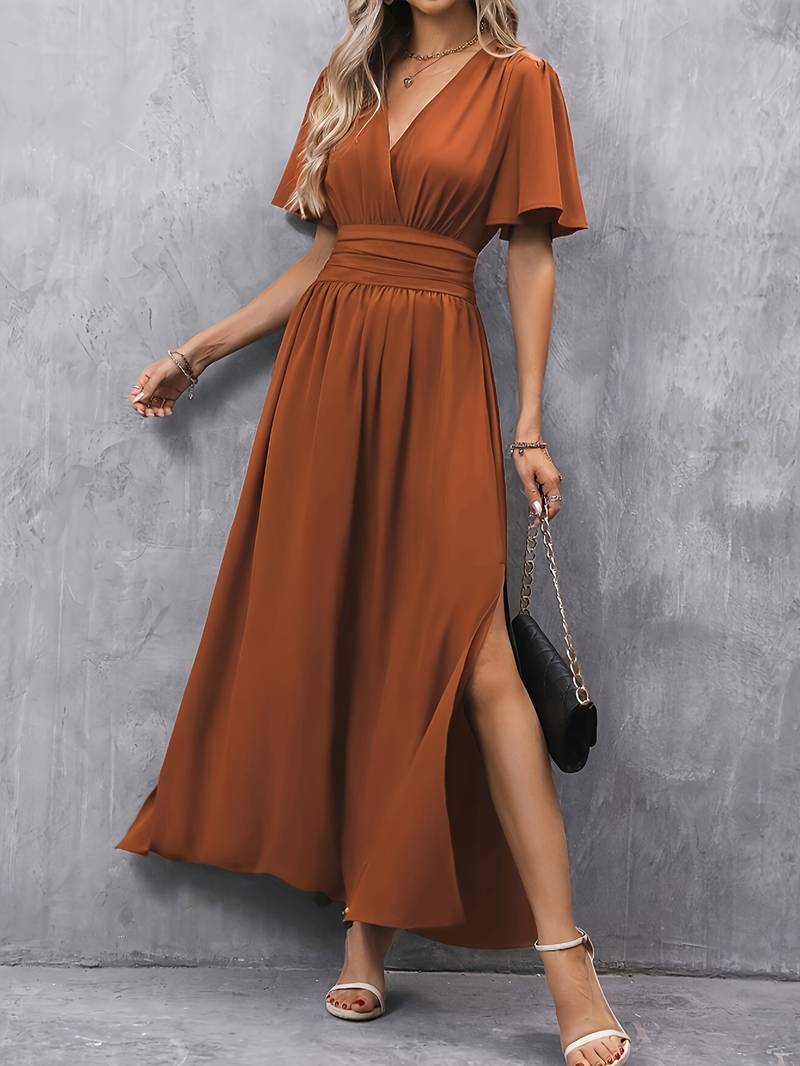 Juliette – Damenkleid mit Kragen und geraffter Taille