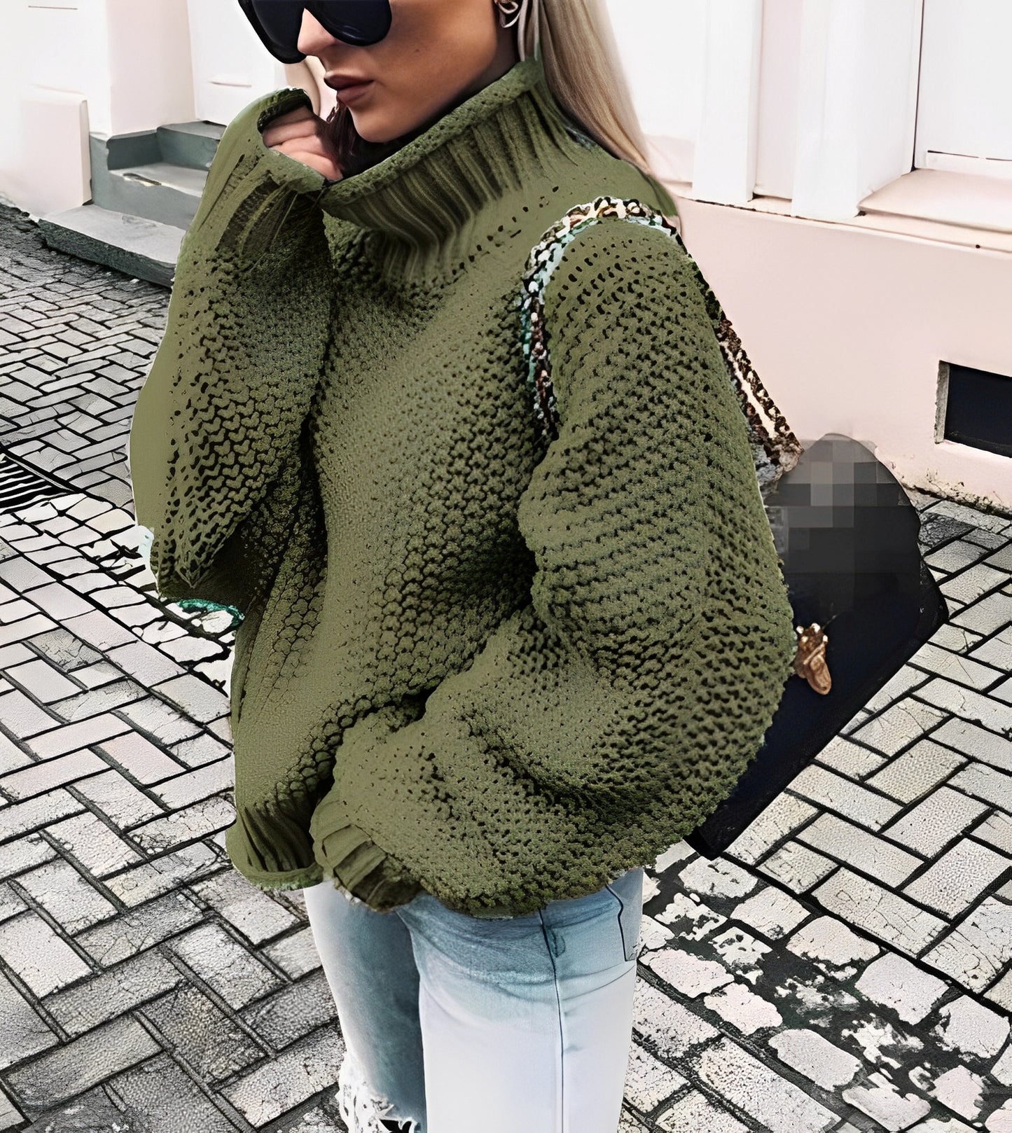 Nicola - Ultra-dicker, lockerer Rollkragenpullover für Damen