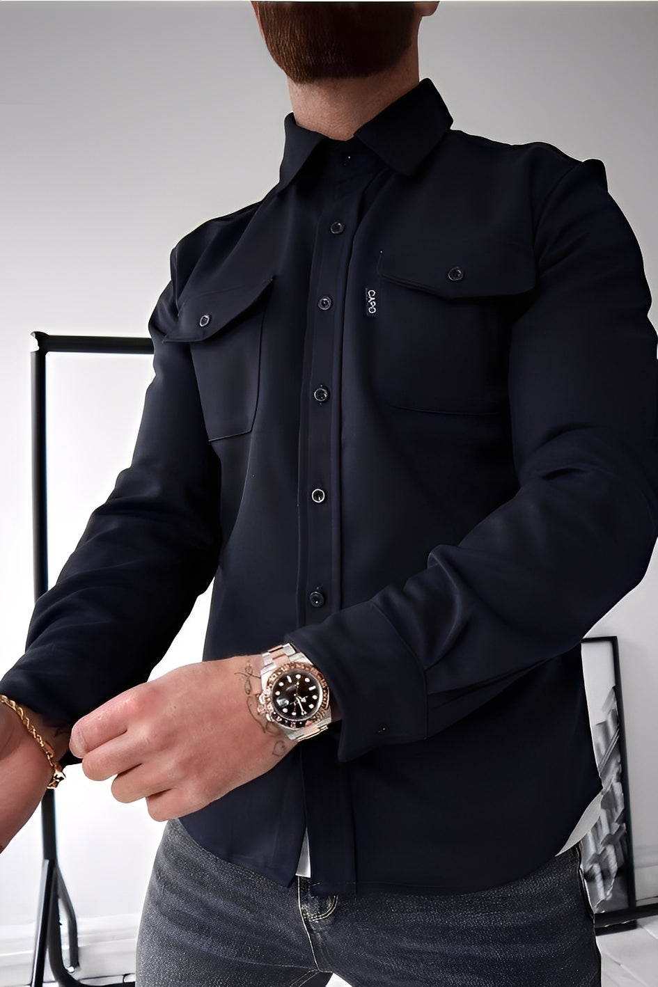 David - Lässiges Hemd mit Taschen für Herren