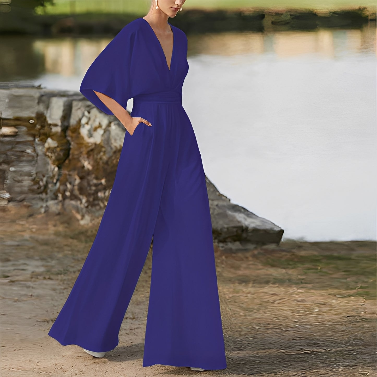 Carmella - Lockerer Jumpsuit mit hoher Taille für Damen