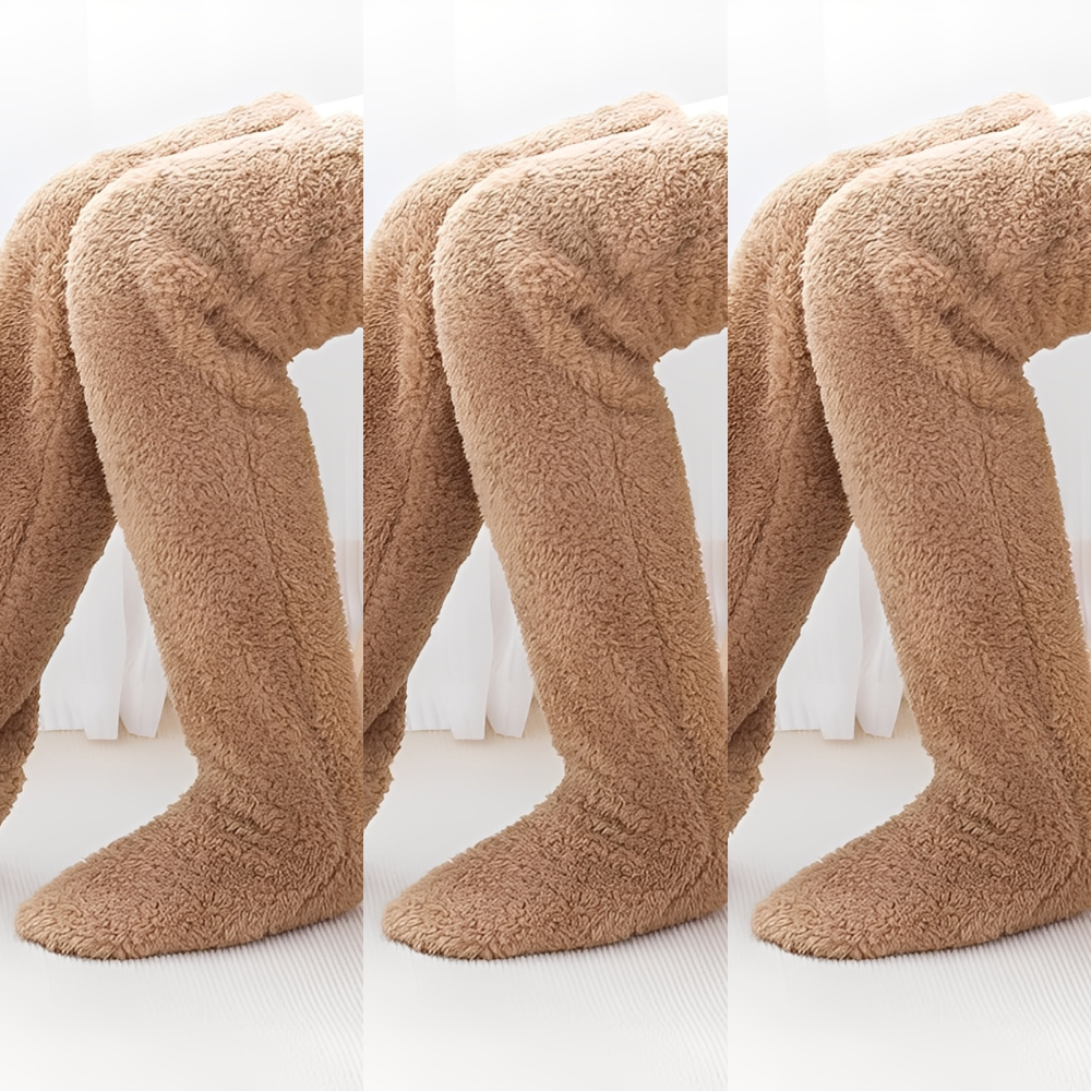 Camellia - Warme, überknielange Wintersocken für Damen