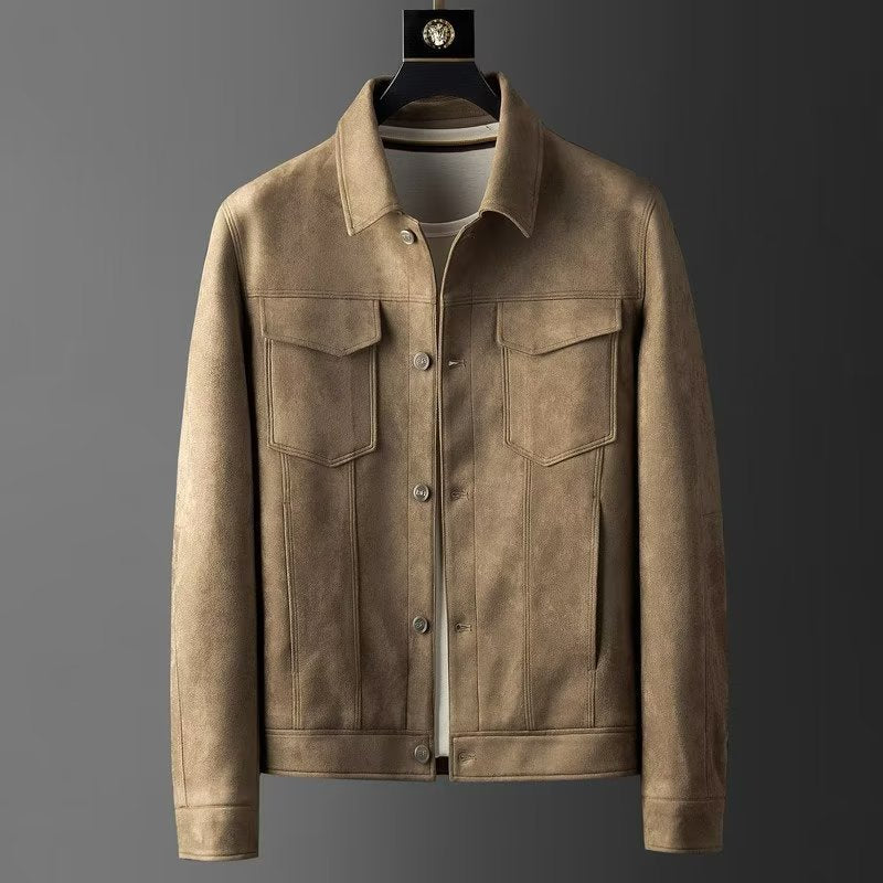 Wilbur - Klassische Lederjacke aus Wildleder für Herren
