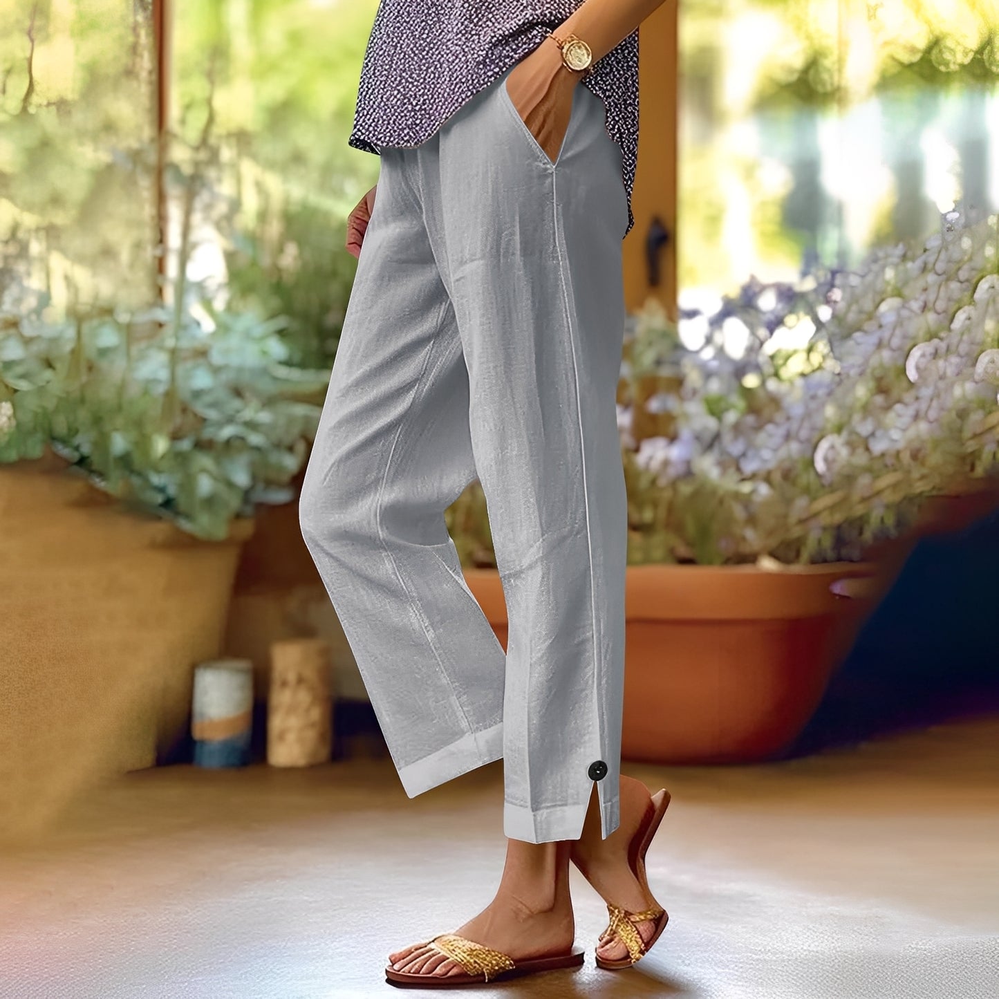 Kassia - Lässige Sommerhose aus Leinen für Damen