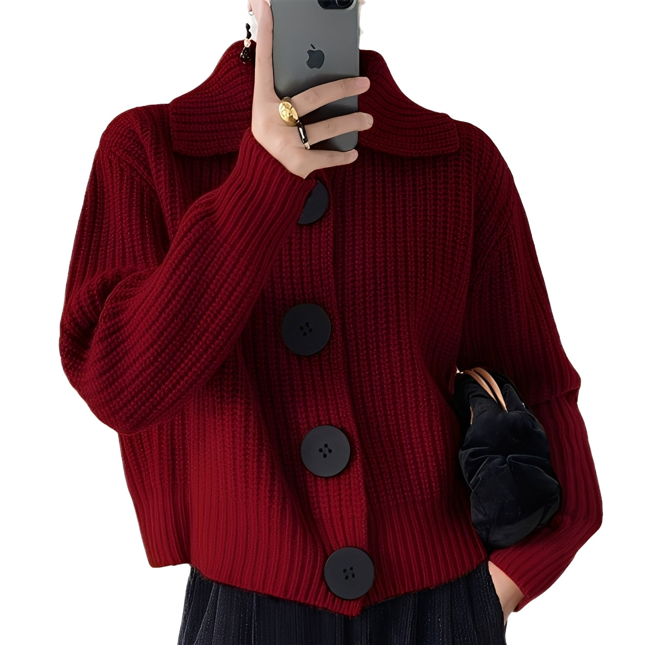 Alexus - Lockerer Cardigan mit Knopfleiste für Damen
