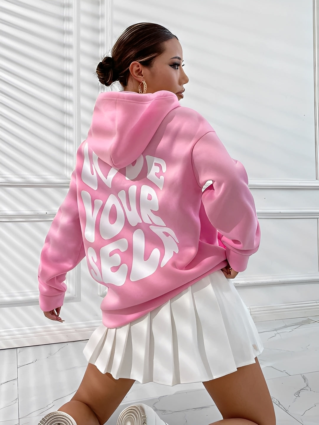 Rebeccah - Bedruckter, locker geschnittener Hoodie für Damen