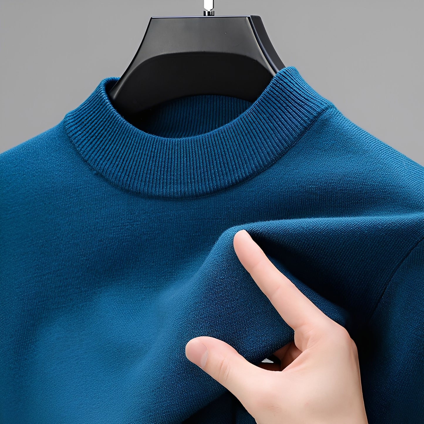 Davis - Lässiger Kaschmirpullover mit Saum für Herren