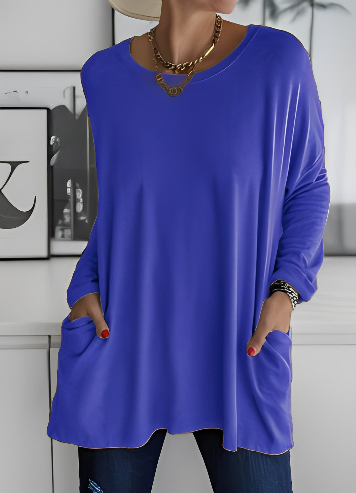 Leola - Lässiger Pullover mit Taschen für Damen