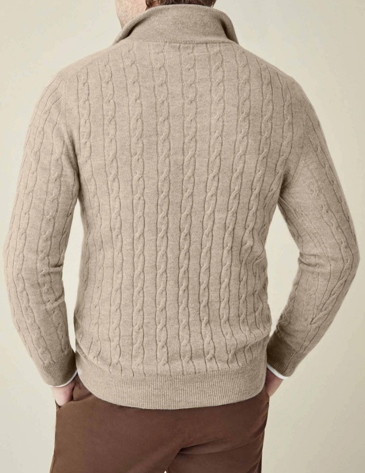 Zephyr - Pullover mit Zopfmuster und Reißverschluss