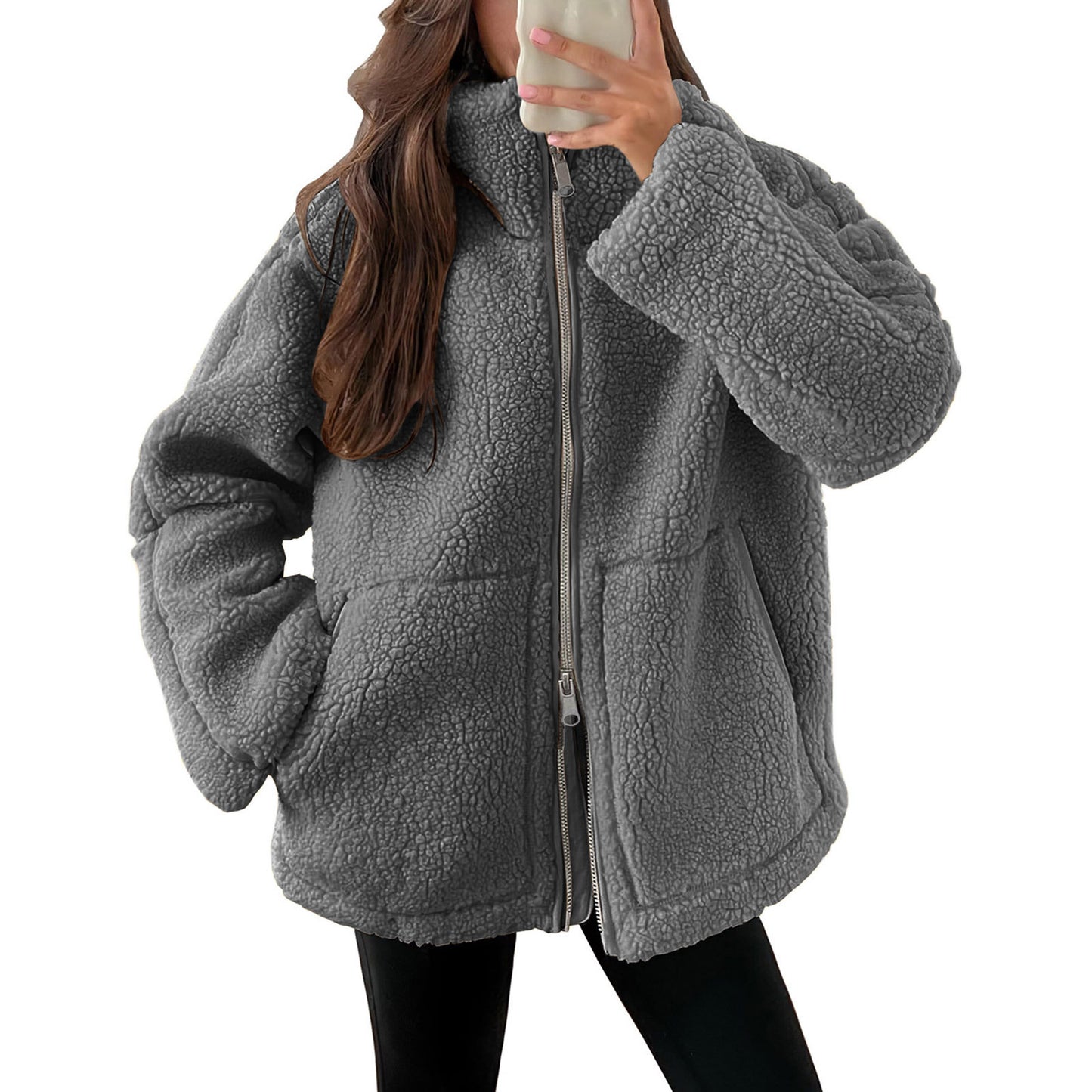 Evangelina - Gemütliche Teddyjacke aus Wolle für Damen