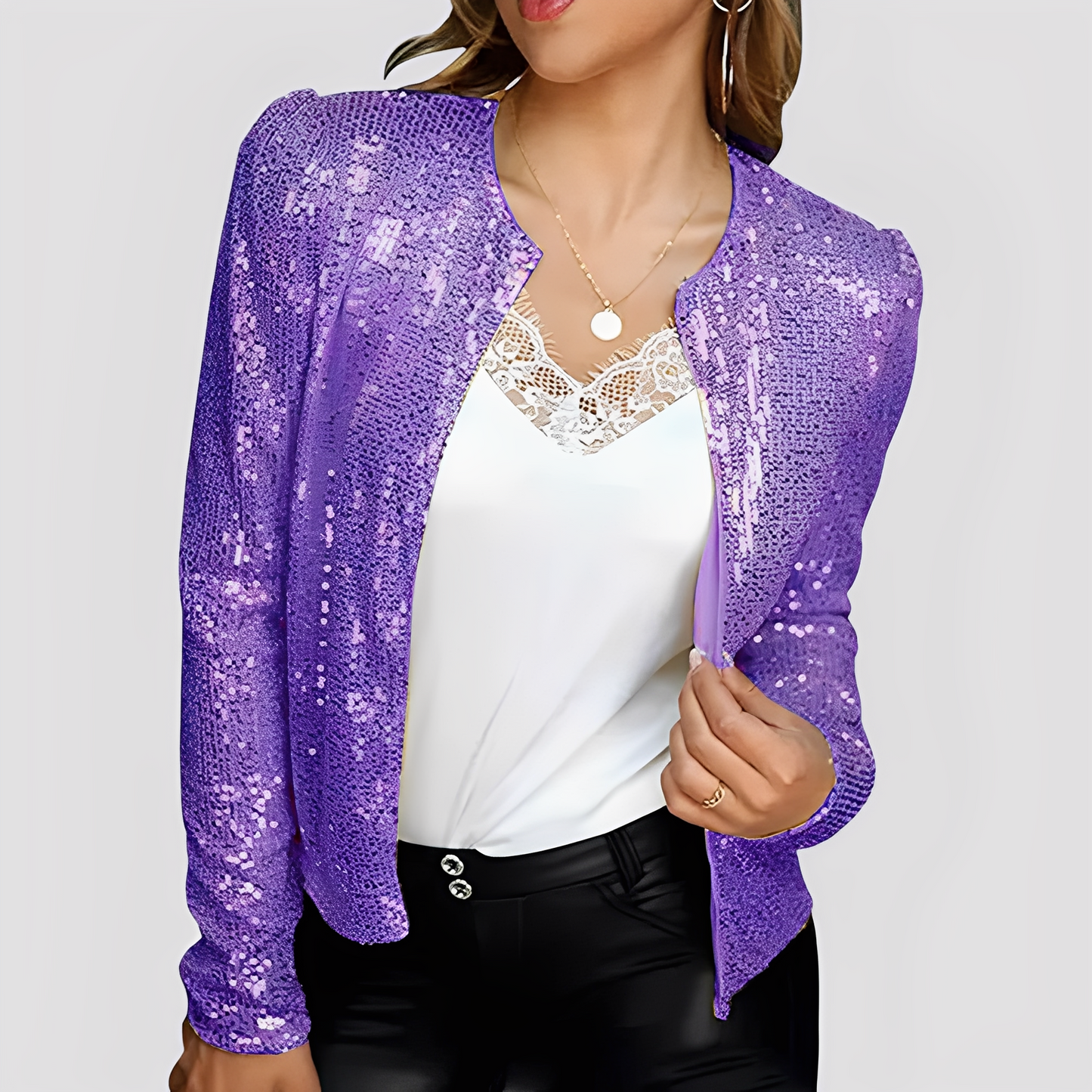 Shannen - Stilvoller Blazer mit Glitzer für Damen