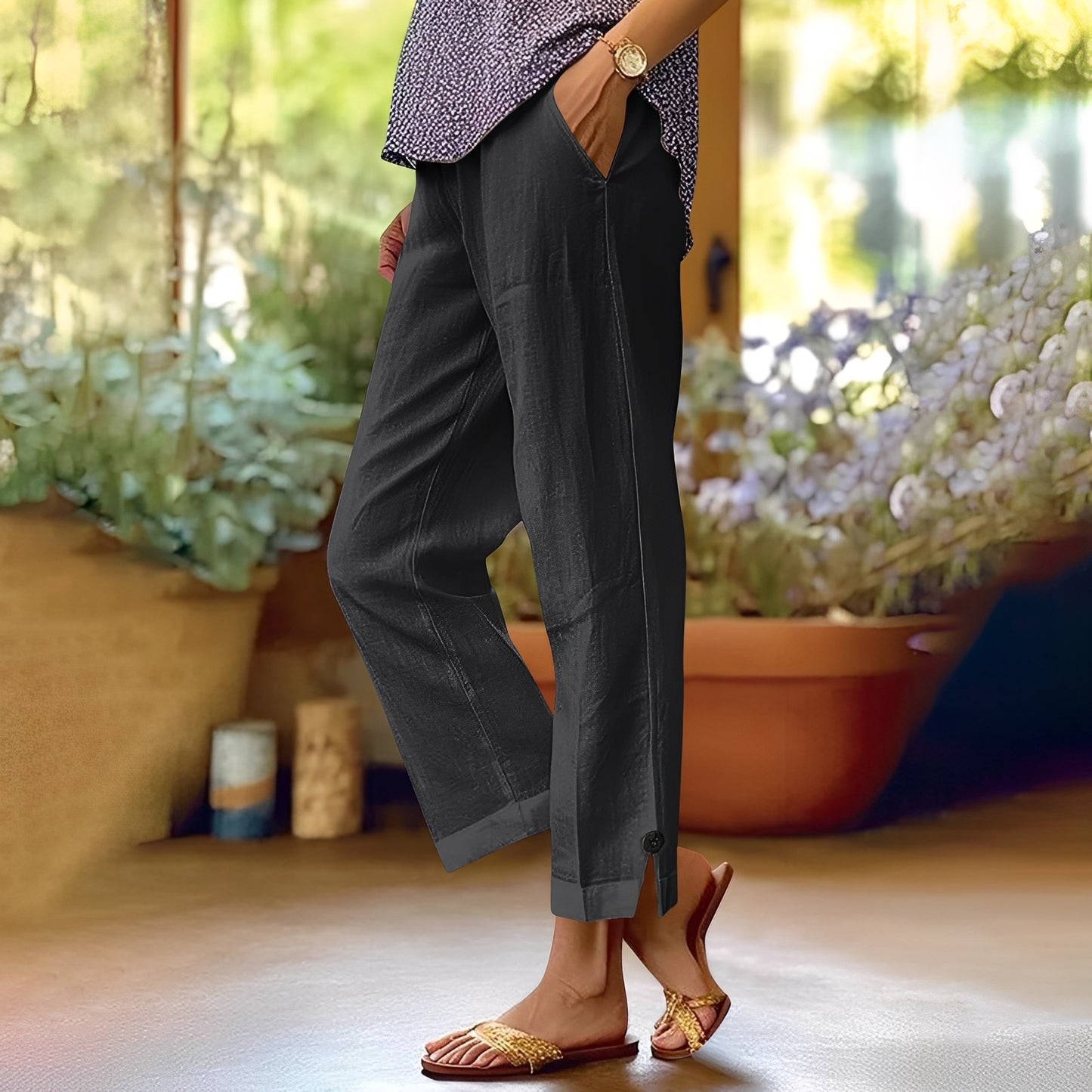 Kassia - Lässige Sommerhose aus Leinen für Damen