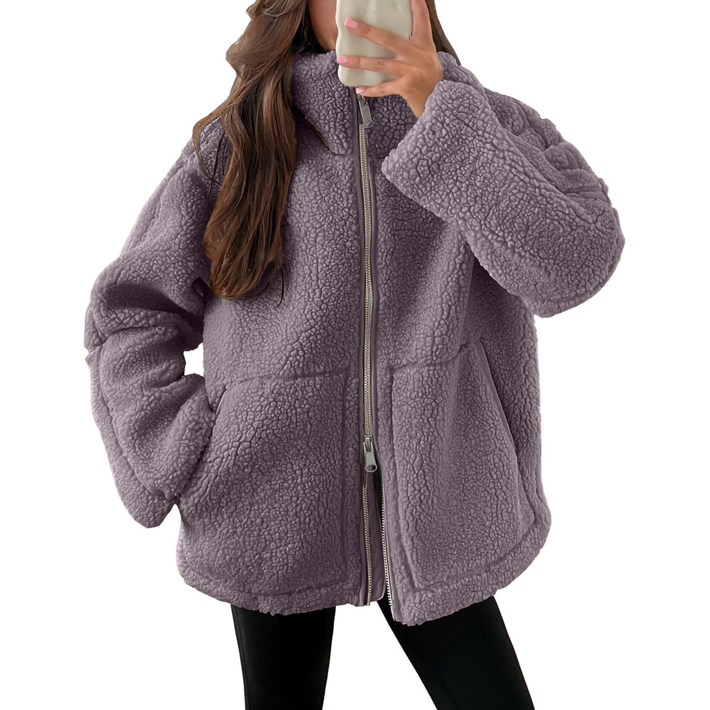 Evangelina - Gemütliche Teddyjacke aus Wolle für Damen