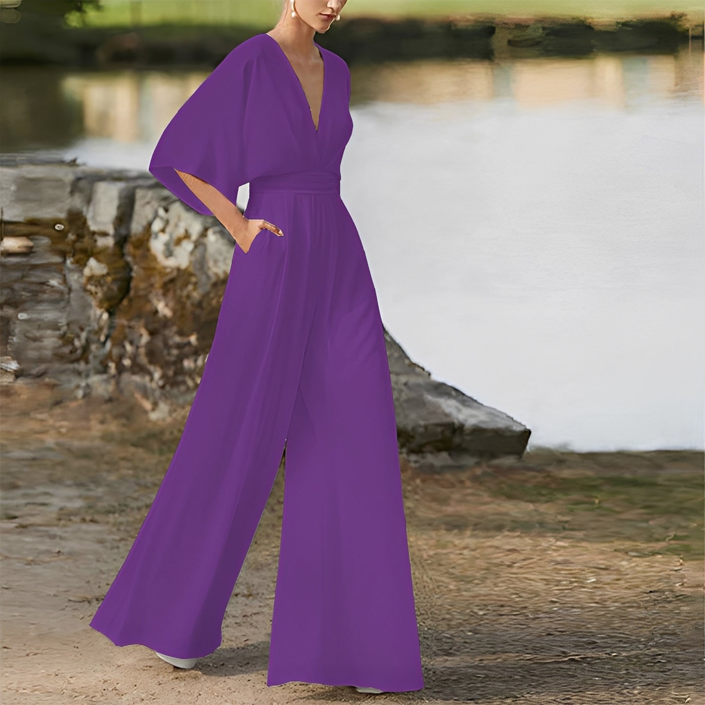 Carmella - Lockerer Jumpsuit mit hoher Taille für Damen