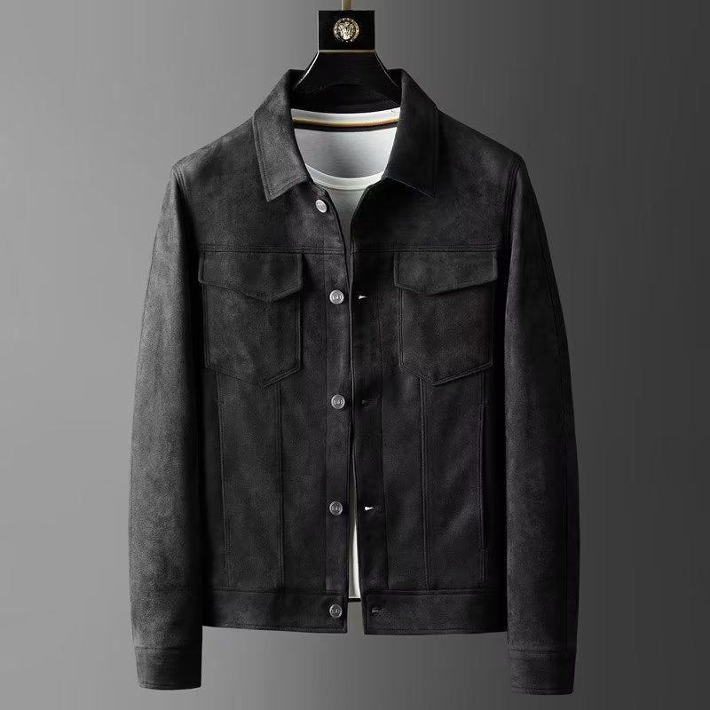 Wilbur - Klassische Lederjacke aus Wildleder für Herren
