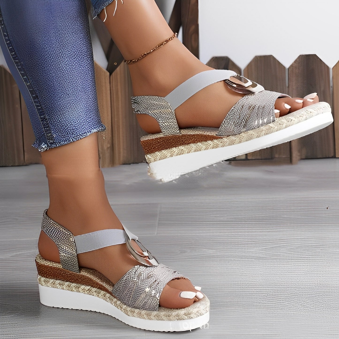 Raquel - Leichte Sommer-Keilsandaletten für Damen