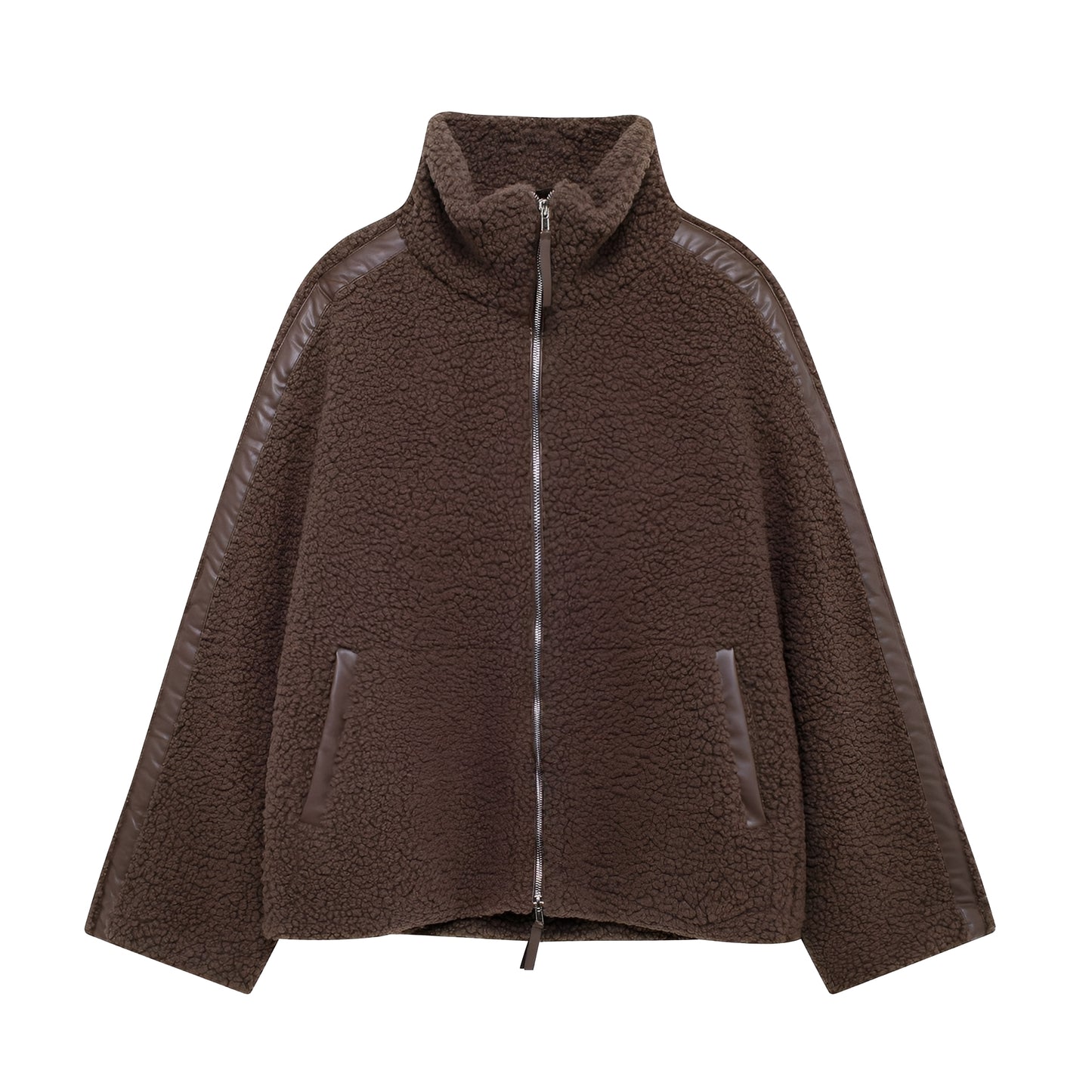 Quincy - Warmer und dicker Wollmantel mit Rollkragen für Damen