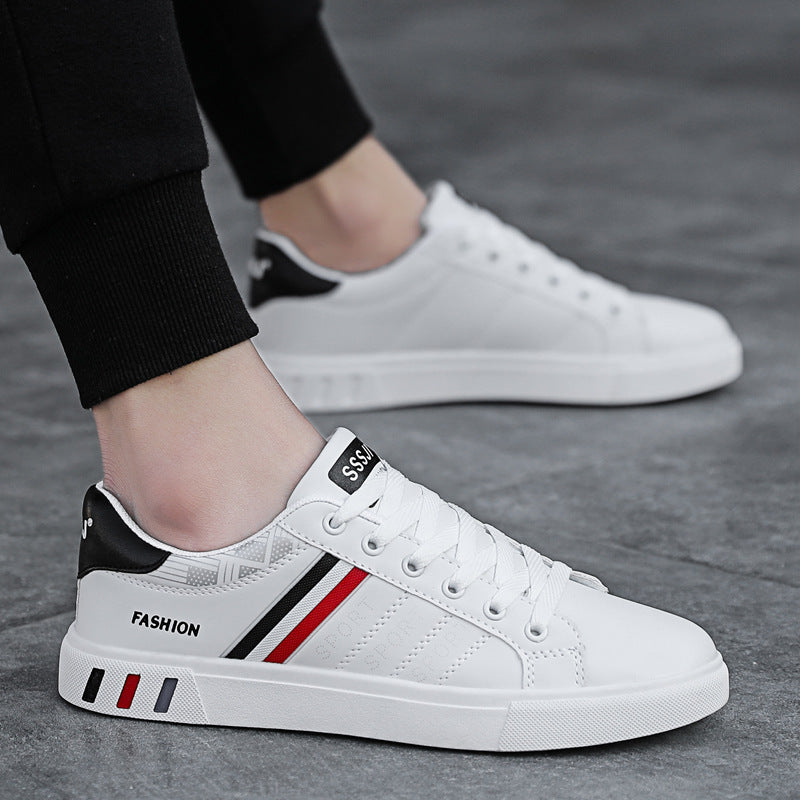 Noah - Weiße Herren-Sneaker mit Streifen