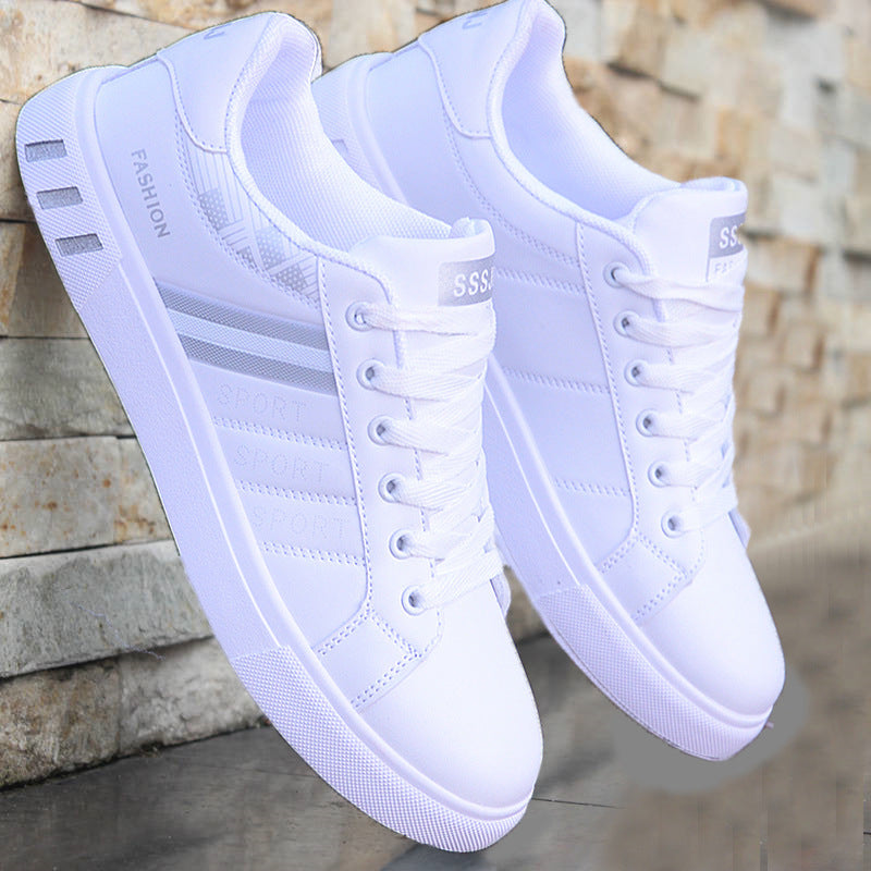 Noah - Weiße Herren-Sneaker mit Streifen