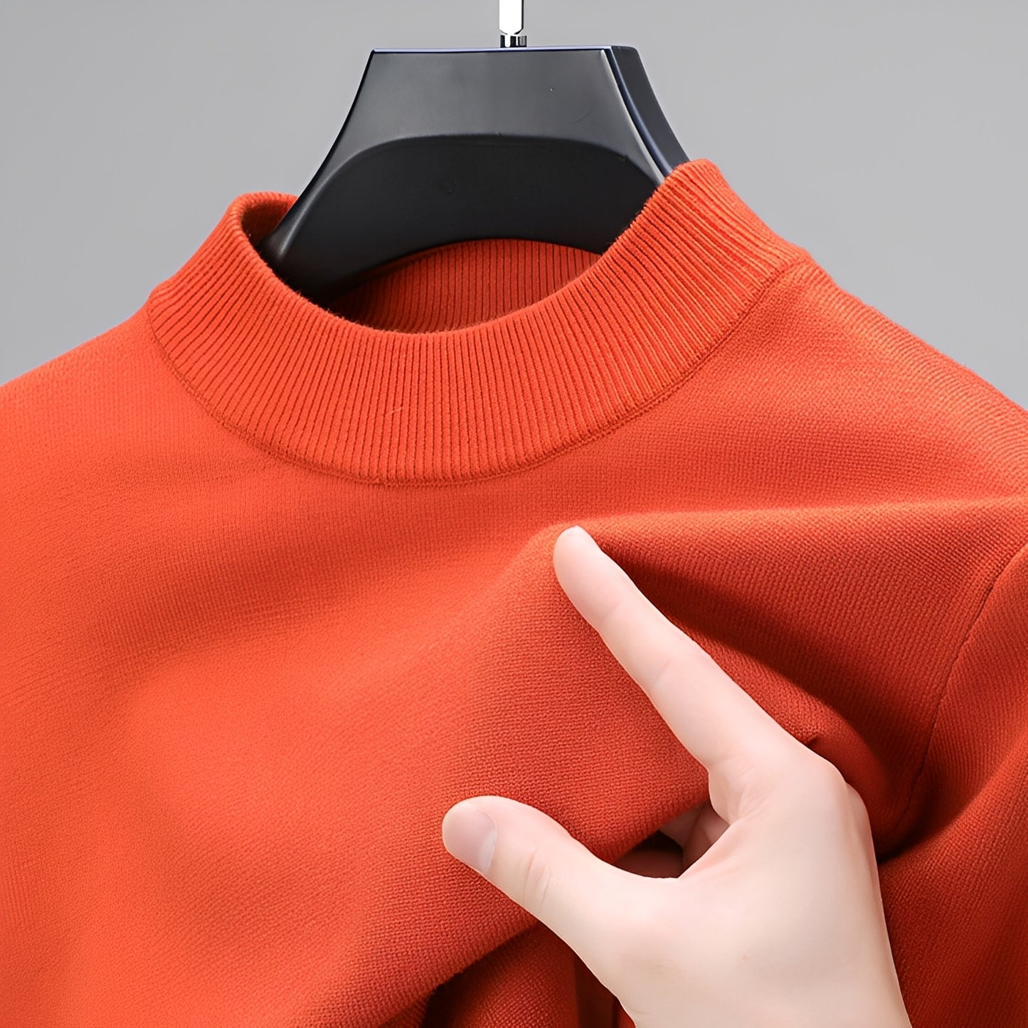Davis - Lässiger Kaschmirpullover mit Saum für Herren