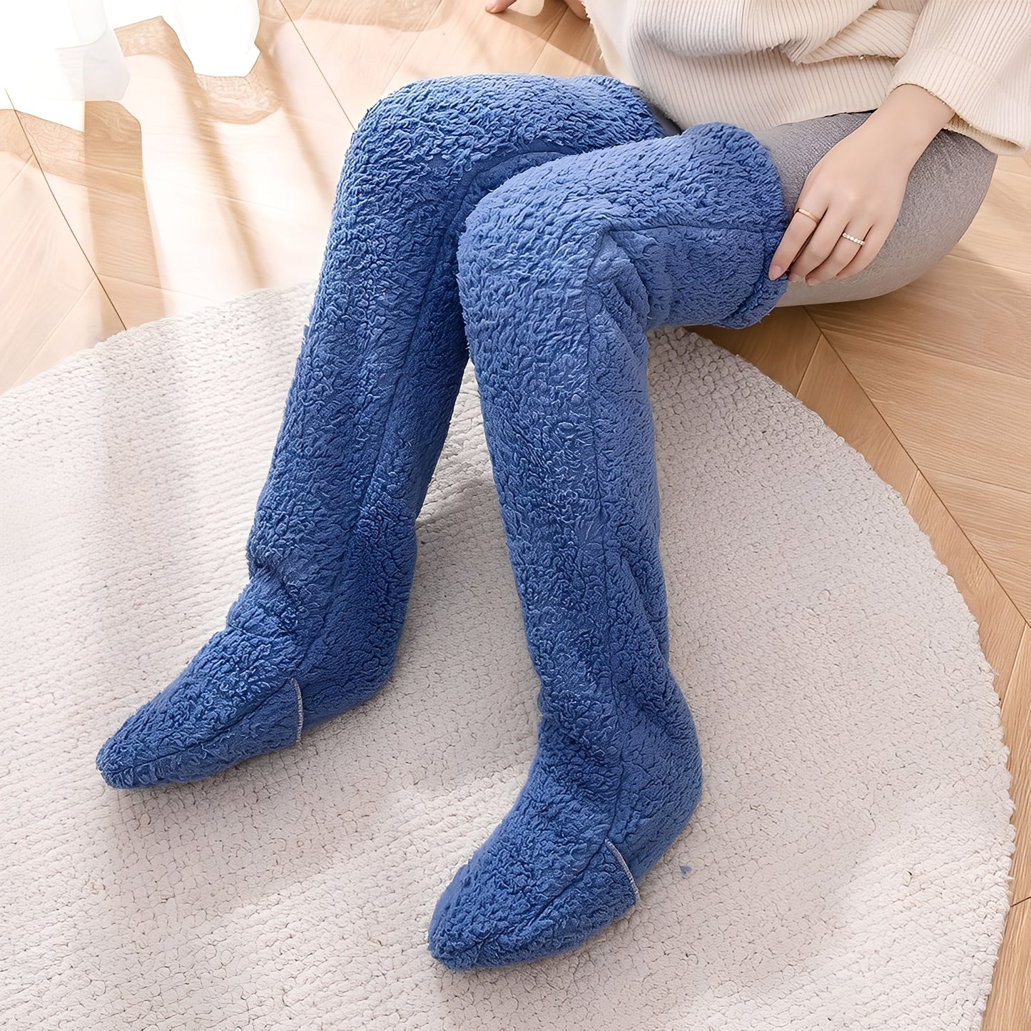 Camellia - Warme, überknielange Wintersocken für Damen