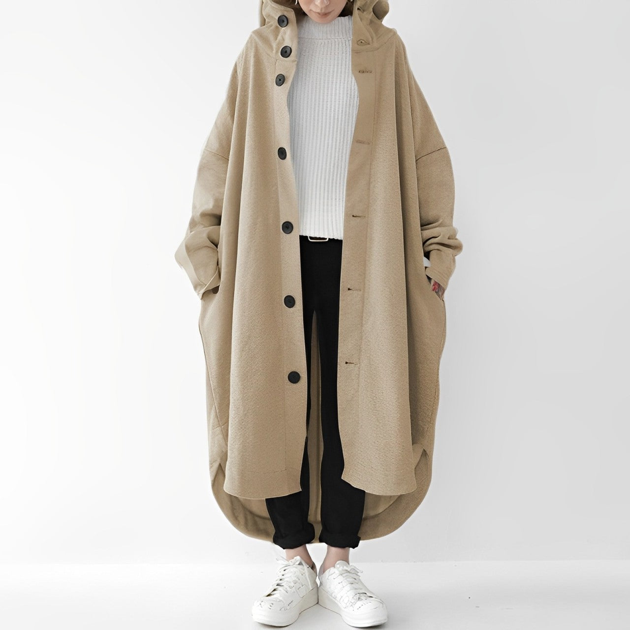 Jennica - Lockerer langer Trenchcoat für Damen