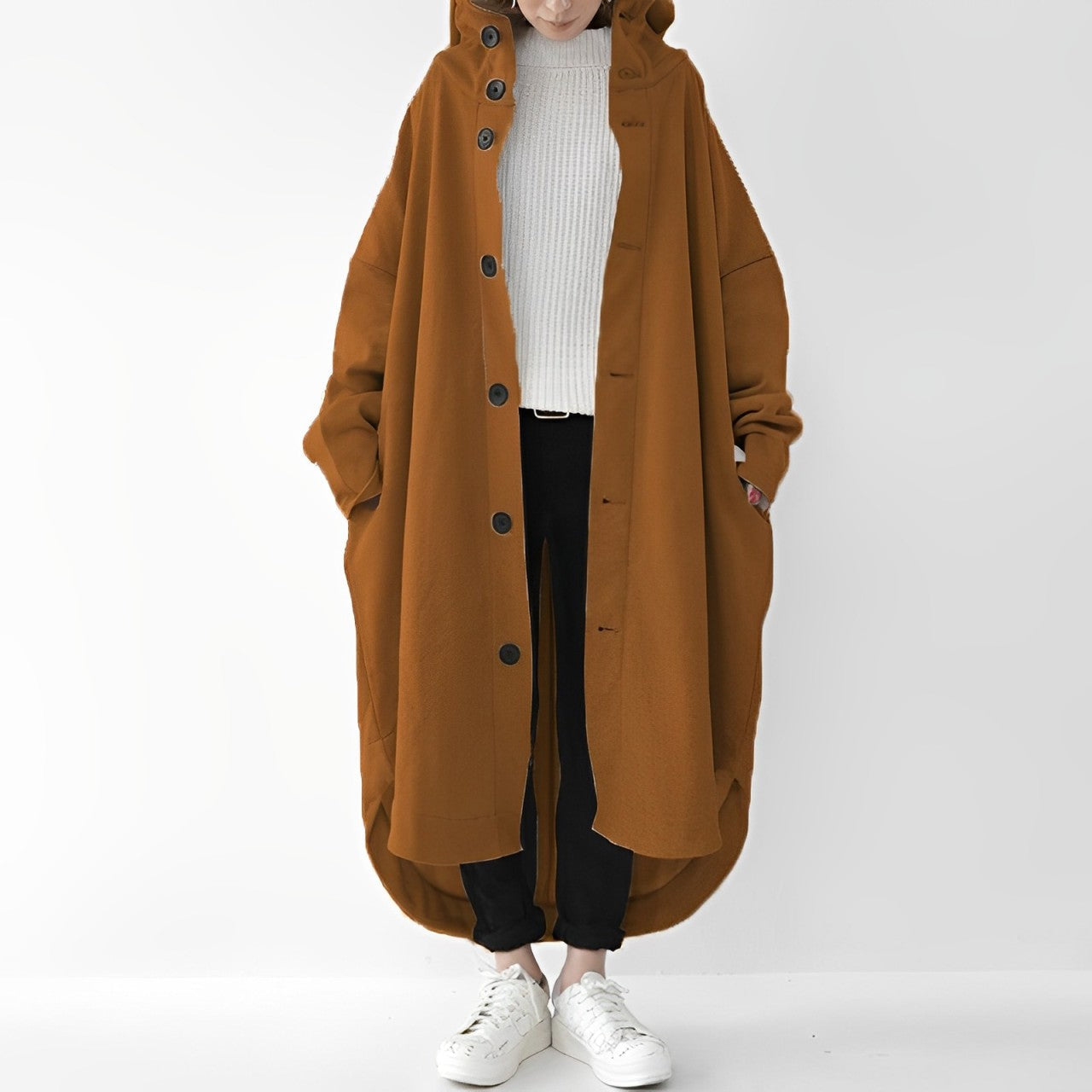 Jennica - Lockerer langer Trenchcoat für Damen