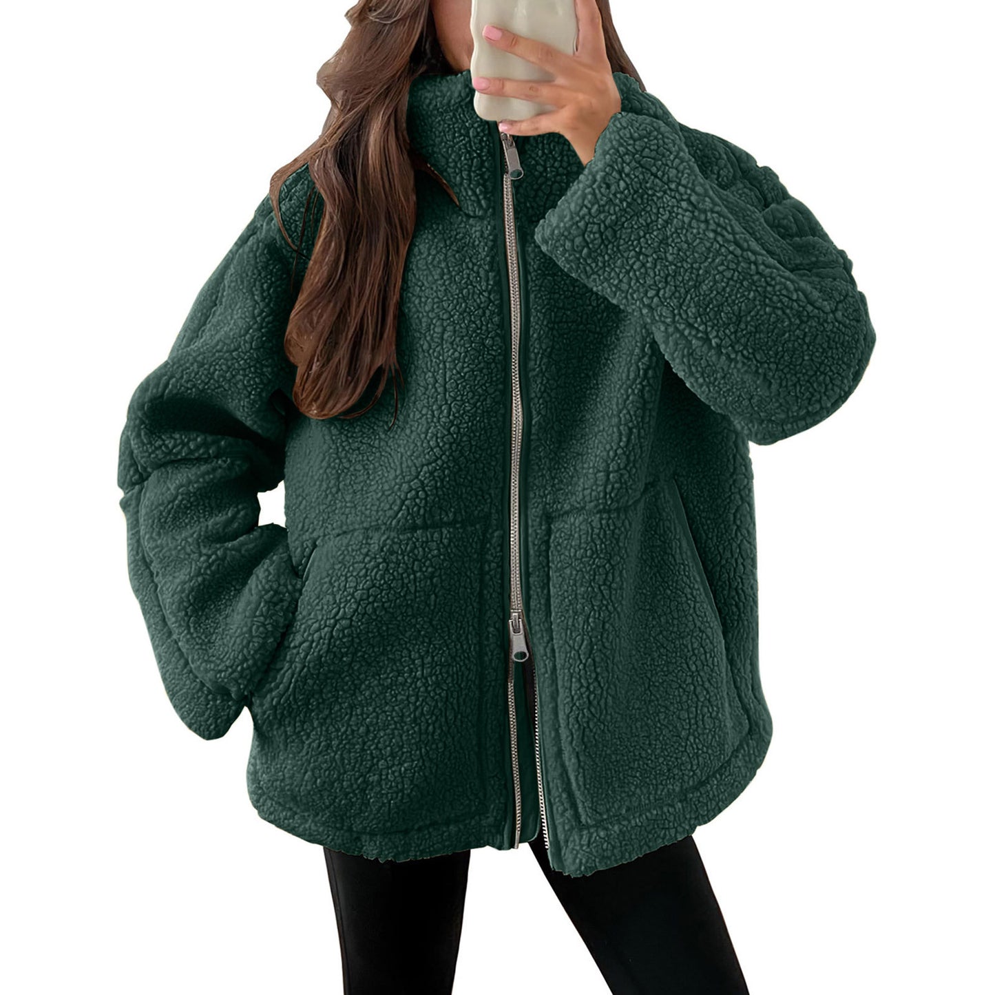 Evangelina - Gemütliche Teddyjacke aus Wolle für Damen