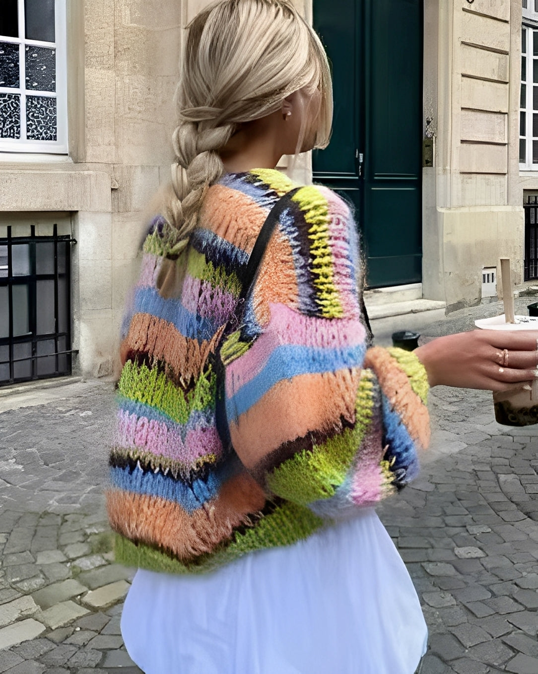 Marlee - Bunter Strickpullover mit Streifen für Damen