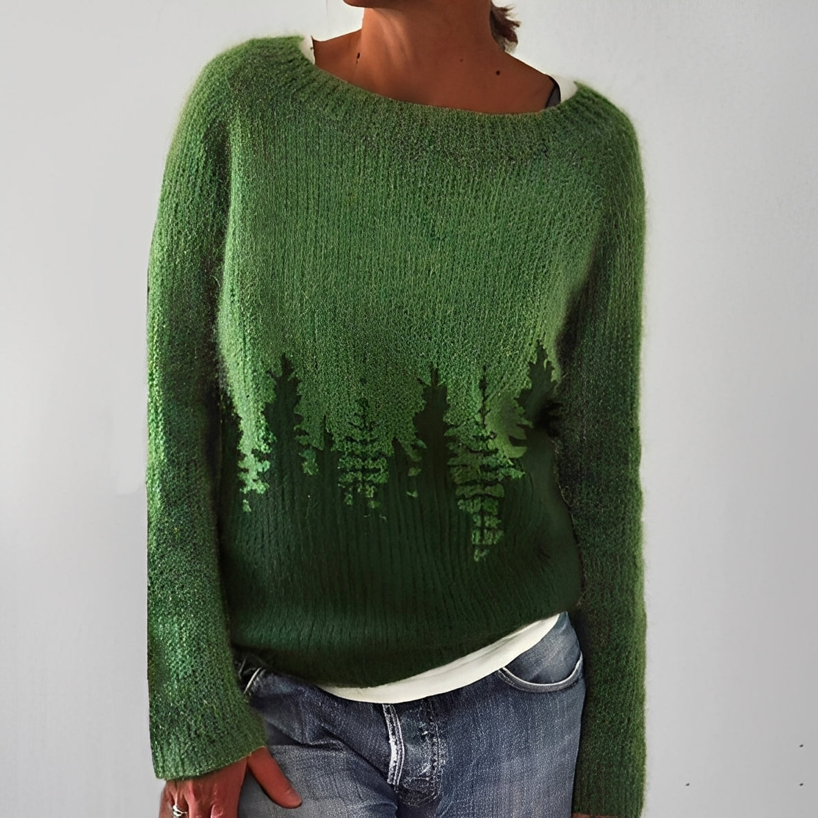 Christiana - Klassischer Pullover mit Aufdruck für Damen