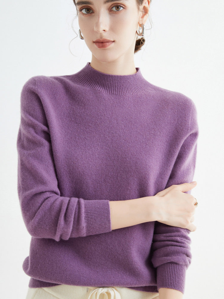 Rhoda - Einfacher Strickpullover aus Kaschmir für Damen