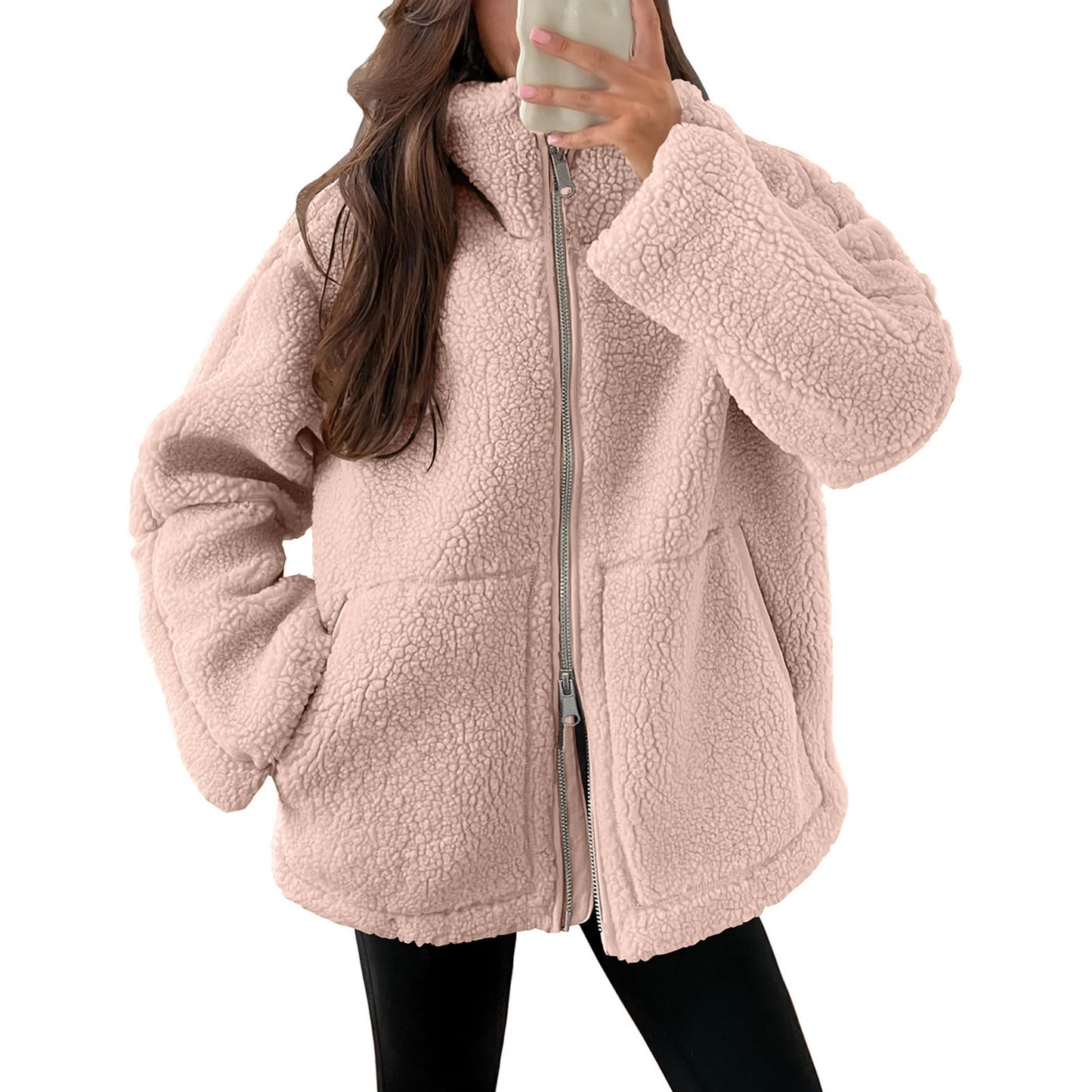 Evangelina - Gemütliche Teddyjacke aus Wolle für Damen