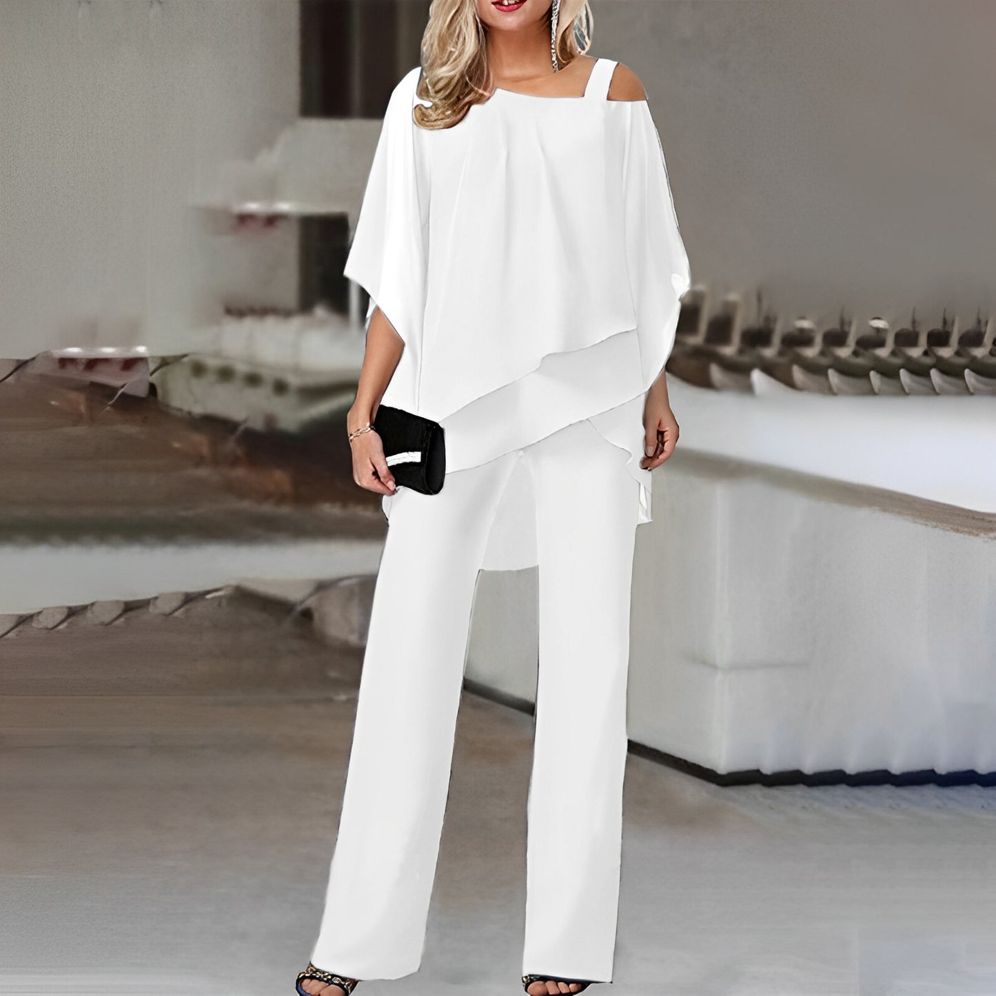 Sherlyn - Elegantes, schulterfreies, lockeres Set für Damen