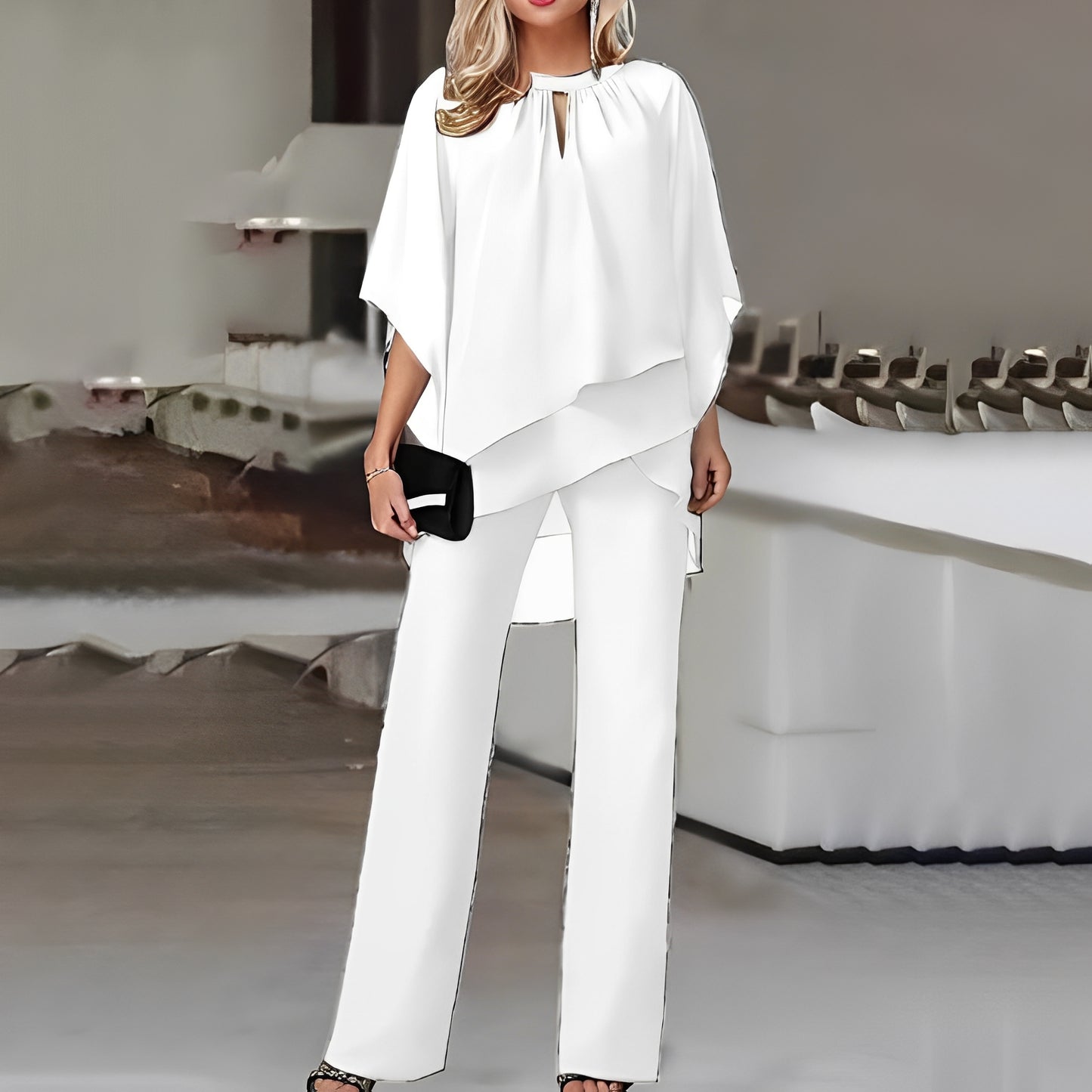 Sherlyn - Elegantes, schulterfreies, lockeres Set für Damen
