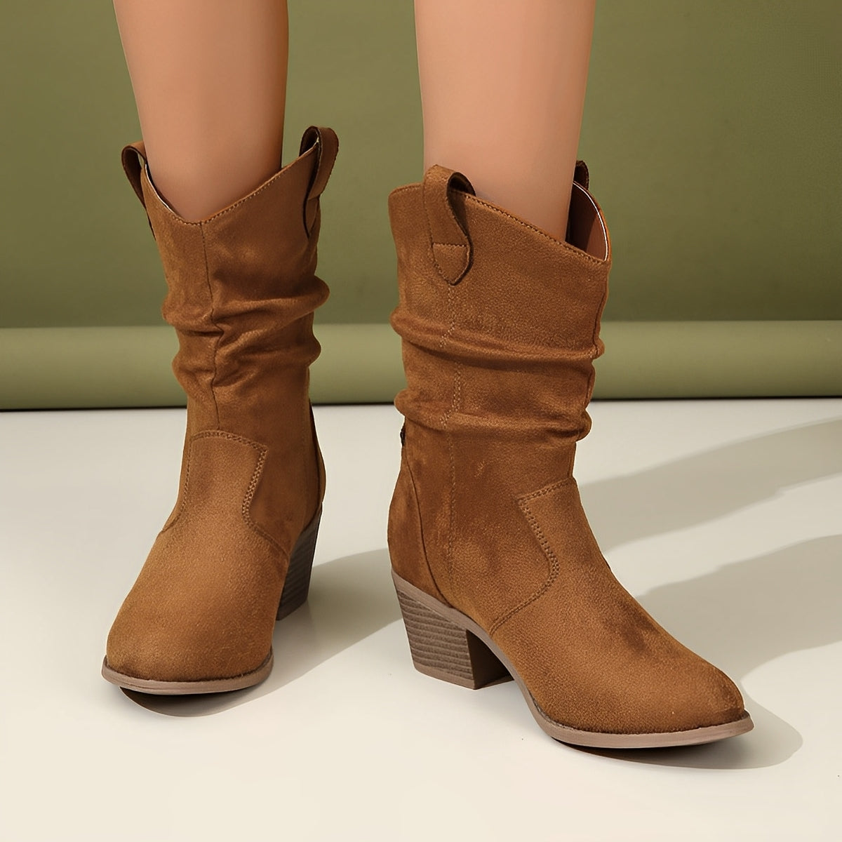 Annora - Klassische Crinkle-Stiefel für Damen