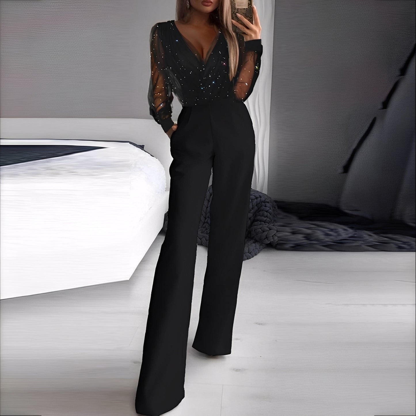 Morgana - Eleganter Jumpsuit mit weitem Bein für Damen