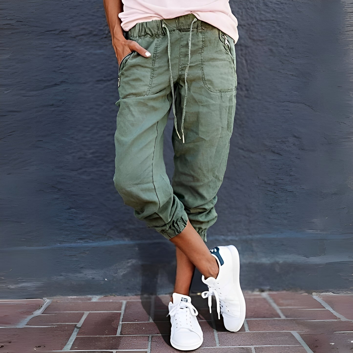 Evalyn - Stilvolle elastische Cargohose für Damen