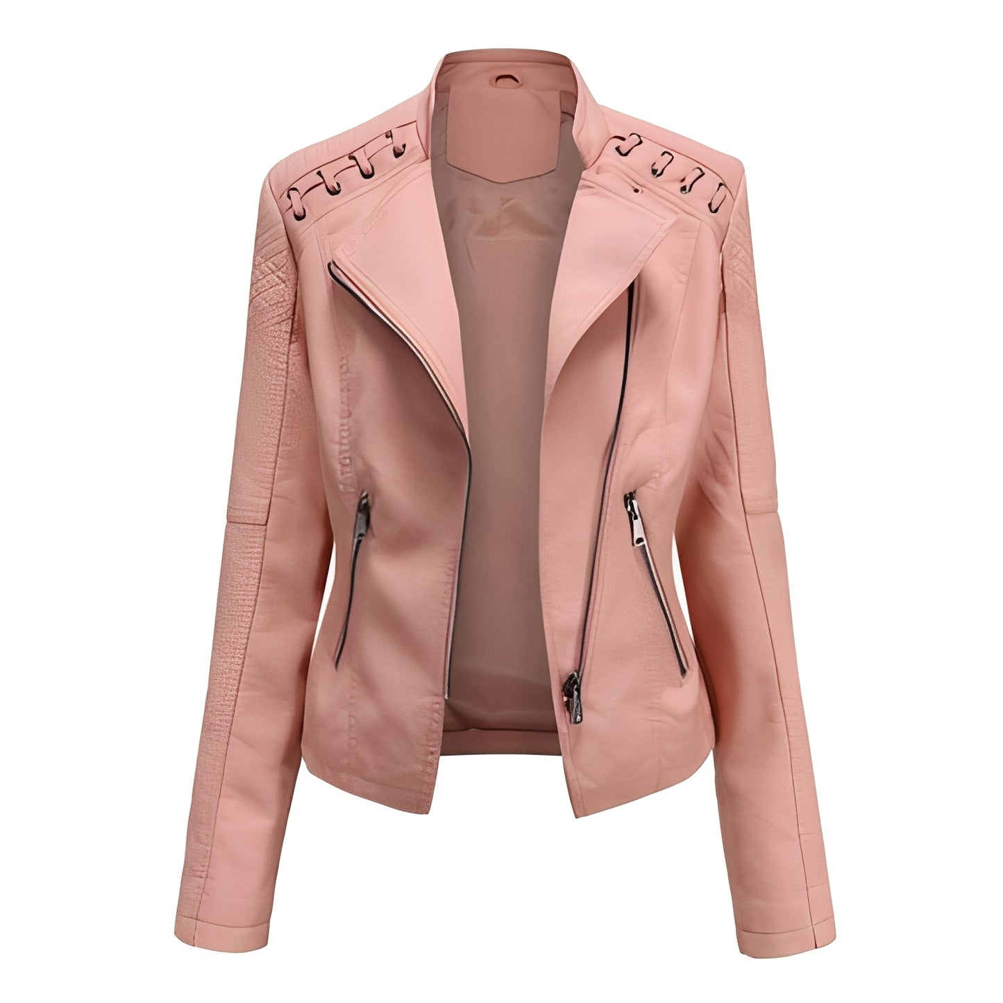 Narelle - Stilvolle, schmale kurze Lederjacke für Damen