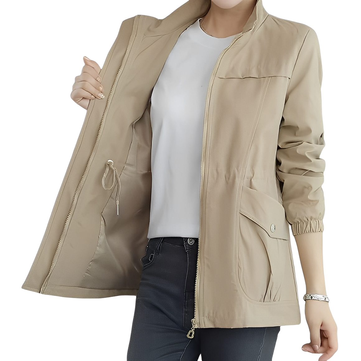 Gwenda - Stilvolle Jacke mit verstellbarer Taille für Damen