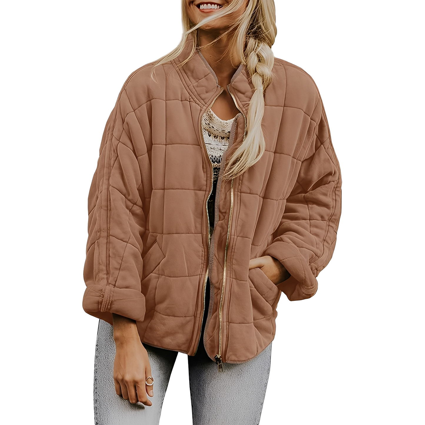 Luana - Lässige Steppjacke mit Taschen für Damen
