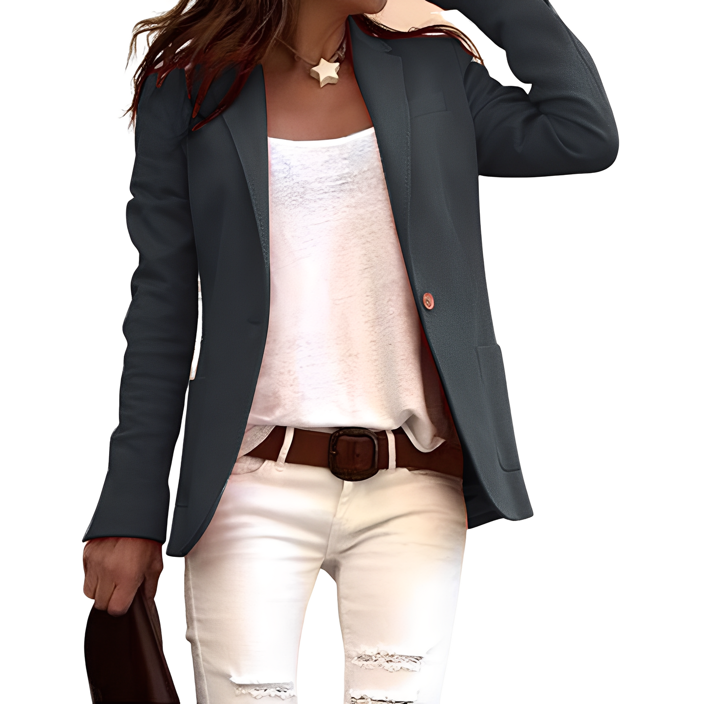 Heather - Lässiger Blazer mit Revers für Damen