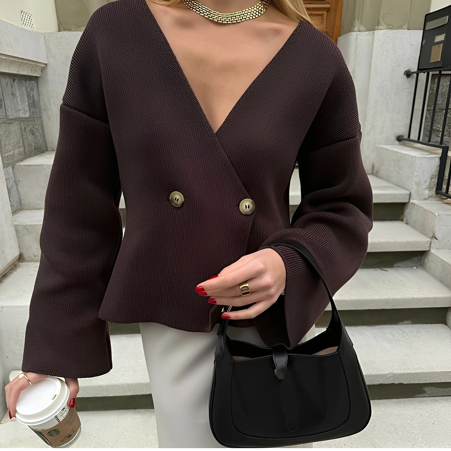 Anjelica - Eleganter, locker gestrickter Cardigan für Damen