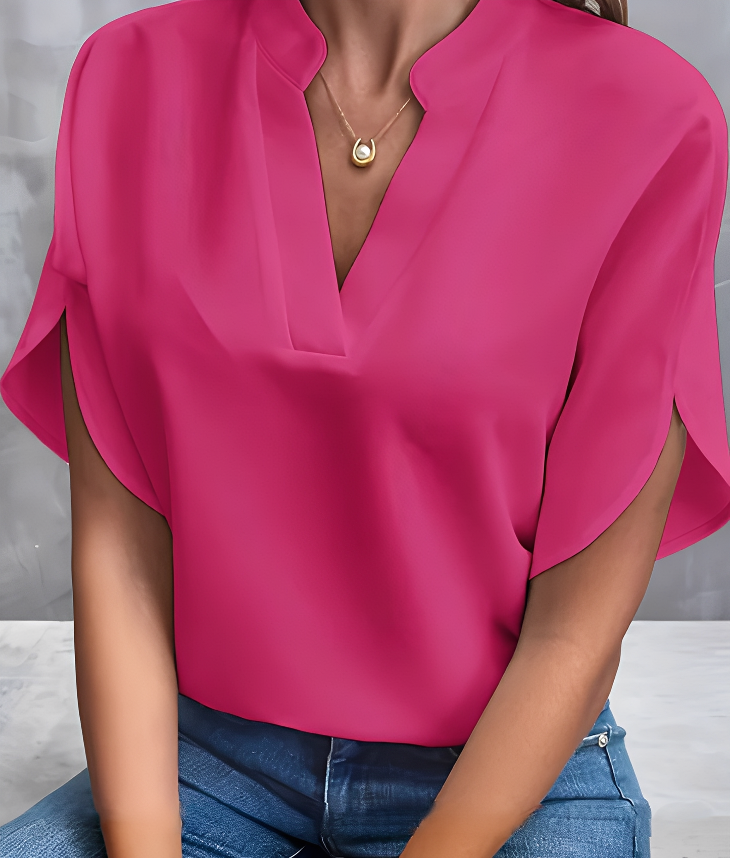 Chantelle - Schlichte Bluse mit V-Ausschnitt für Damen