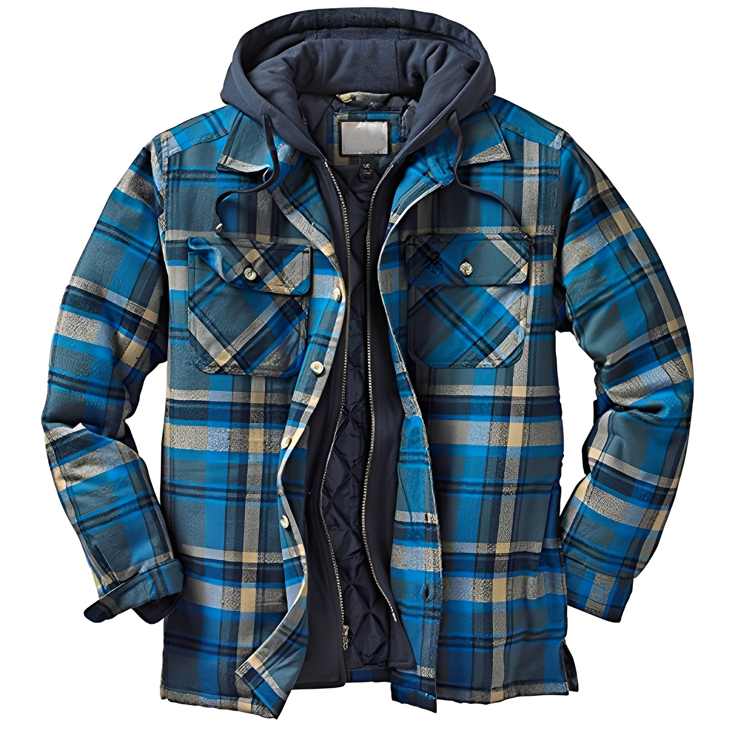 Flynn - Klassische Karojacke mit Kapuze für Herren