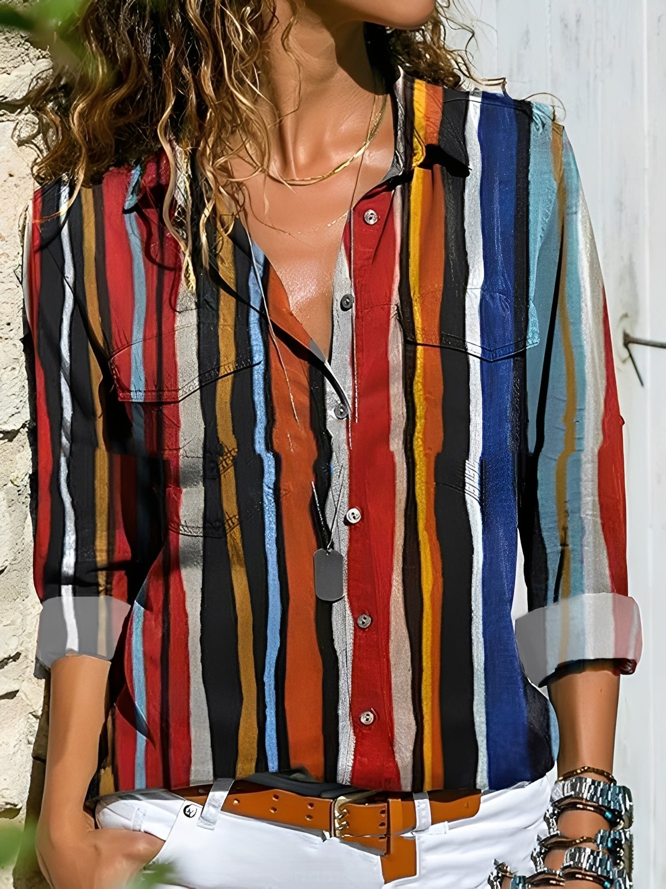 Santana - Stylisches Shirt mit abstraktem Druck für Frauen