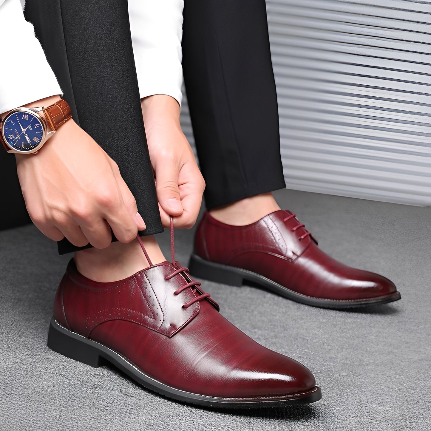 Desmond - Formelle Lederschuhe mit Brogue-Details für Herren