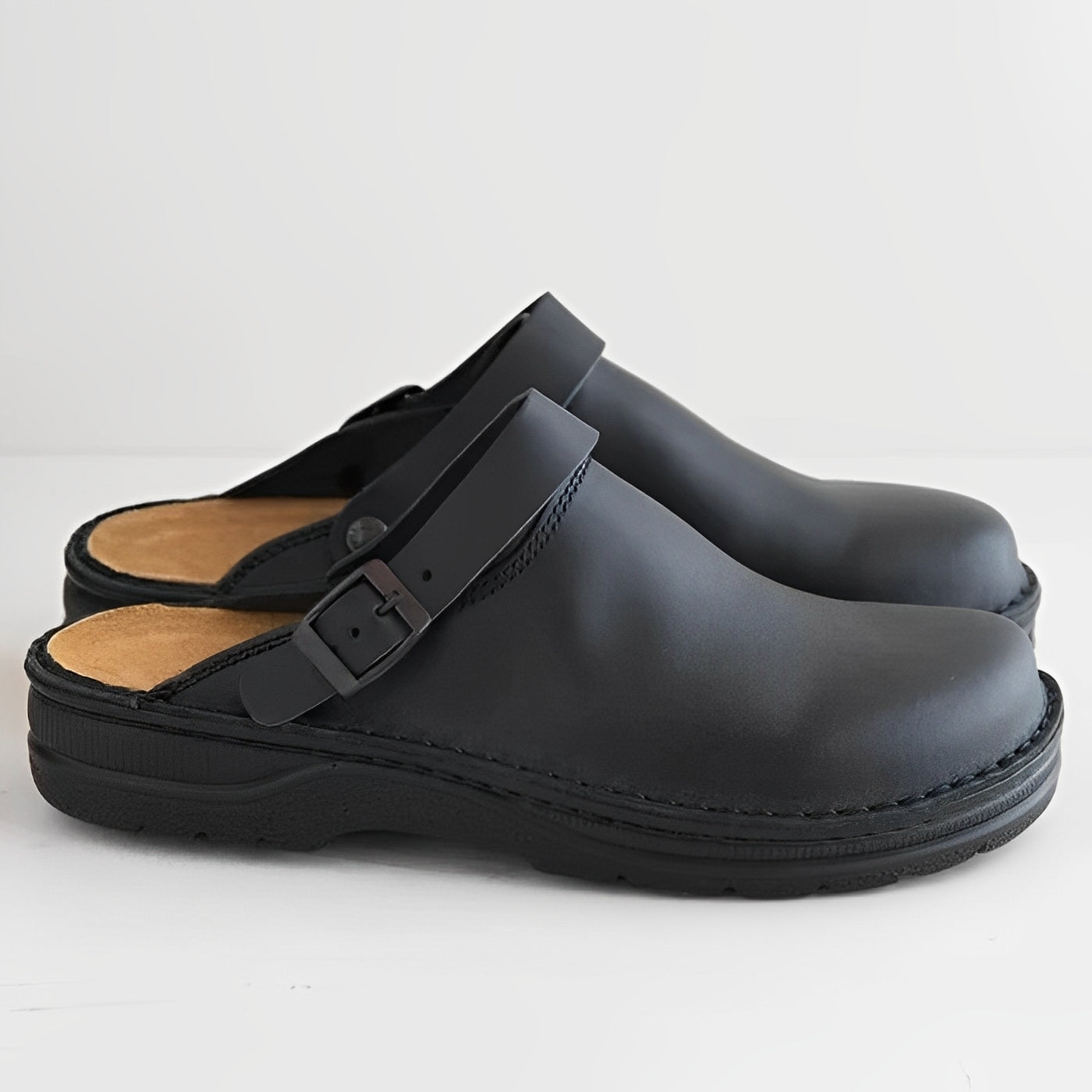 Devin - Bequeme Herrenlederpantoffeln