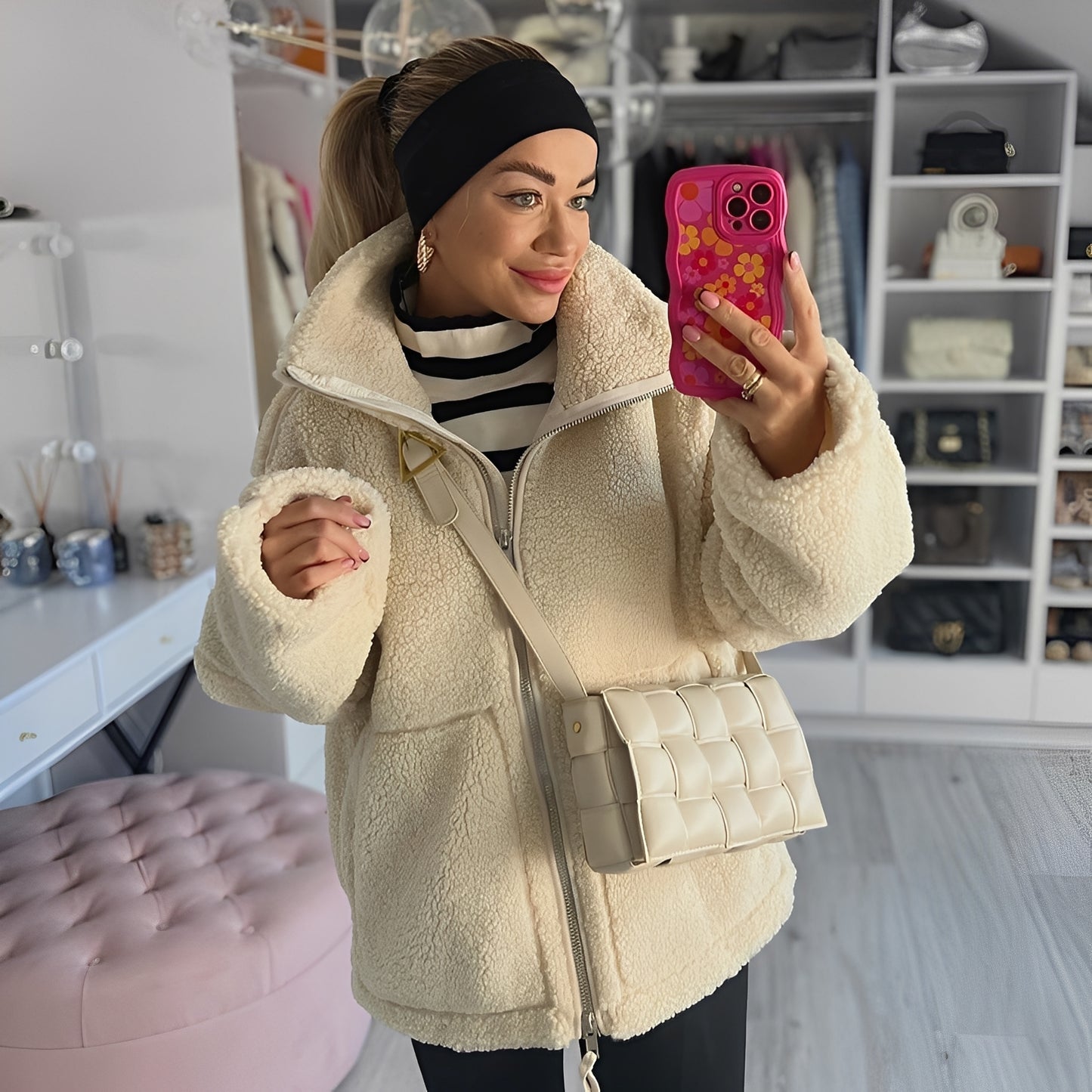 Quincy - Warmer und dicker Wollmantel mit Rollkragen für Damen