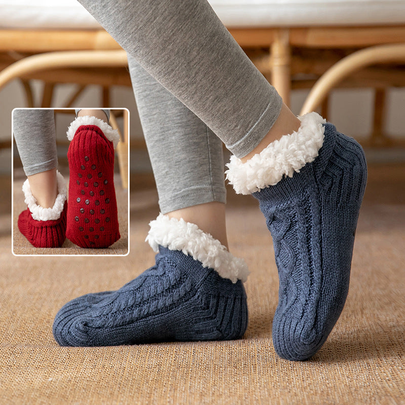 Raquel - Warme, rutschfeste Plüschsocken für Damen für den Winter