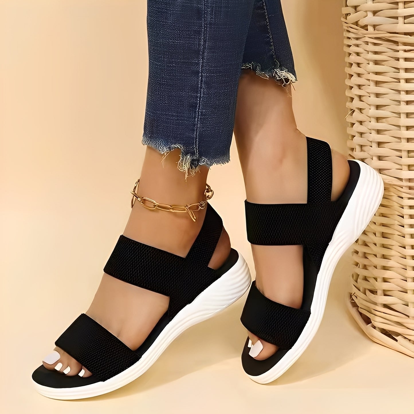 Jessika - Lässige flache Sandalen aus Flyknit für Damen