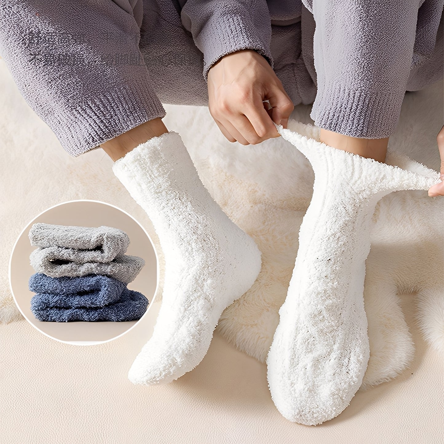 Neely - Unisex-Socken aus warmem Samt-Fleece
